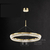 BELLINI M Kristall-Kronleuchter 80 cm Gold, Designer, exklusiv im modernen Stil, Ring, Hängelampe 