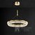 BELLINI S krištolo sietynas 60 cm auksinis, dizaineris, išskirtinis modernaus stiliaus, žiedas, pakabinamas šviestuvas 