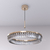 BELLINI S Kristall-Kronleuchter 60 cm Gold, Designer, exklusiv im modernen Stil, Ring, Hängelampe 