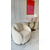 Fotel obrotowy nowoczesny  okrągły designerski beżowy boucle MIAMI