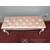 Luxuriöser rosafarbener Glamour-Sitzhocker, Schlafzimmerbank, gesteppt, gepolstert, ELENA-Sitz