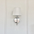 New York classic wall lamp with white shade wall lamp for living room, bedroom bathroom, silver ANGELO K OUTLET 