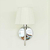 New York Classic Wandleuchte mit weißem Lampenschirm Wandleuchte für Wohnzimmer, Schlafzimmer, Badezimmer, Silber ANGELO K OUTLET 