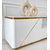 Modern glamor TV cabinet, high gloss, white gold, for TV AVENUE