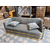 Elegantes und modernes Sofa gepolstert glamour für Wohnzimmer, New York Stil grau gold MADONNA OUTLET 