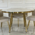 Apvalus stalas, modernus, spalvingas, baltas - auksas 120 cm SMART 