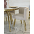 Apvalus stalas, modernus, spalvingas, baltas - auksas 120 cm SMART 