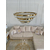 Żyrandol kryształowy BELLINI XL złoty, designerski, ekskluzywny w stylu nowoczesnym, ring, lampa wisząca 