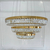 Kristall-Kronleuchter, Gold, Designer, exklusiv im modernen Stil, Ring, Hängelampe BELLINI XL 