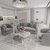 Elegantiška ir moderni sofa glamour MADONNA sidabrinė, pilka OUTLET