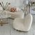 Swivel armchair modern round designer boucle beige LONDON 