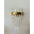 Kinkiet kryształowy, złoty, glamour, designerska lampa ścienna BULGARI 