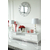 RTV chest of drawers LORENZO L SILVER High gloss white and silver