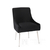 Kėdė šiuolaikiška, minkšta, glamour, valgomajam, svetainei, su beldikliu, sidabrinė, juoda PALOMA OUTLET 