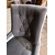 Classic glamor chair for the dining room, with knocker, wooden, upholstered, glamorous, quilted, white leg TIFFANY OUTLET 