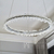 Glamouröse LED-Kristall-Deckenleuchte rund, Ring, Kronleuchter, modernes Silber BRINA OUTLET 