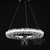 Glamouröse LED-Kristall-Deckenleuchte rund, Ring, Kronleuchter, modernes Silber BRINA OUTLET 