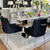 Krzesło glamour luksusowe, tapicerowane z kołatką, do jadalni, salonu, nowoczesne, czarne, srebrne PALOMA OUTLET 