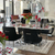 Krzesło glamour luksusowe, tapicerowane z kołatką, do jadalni, salonu, nowoczesne, czarne, srebrne PALOMA