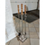 Steel fireplace set, classic, fireplace tool set, with silver scoop OUTLET 