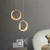 Crystal chandelier, glamor pendant lamp, gold, round, designer, exclusive, double, above the island ROUND DOUBLE 