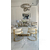 Crystal chandelier, ring, gold, modern glamor pendant lamp for the living room, adjustable ECLIPSE L 