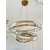 Żyrandol kryształow ECLIPSE L, ring, złoty, lampa wisząca glamour nowoczesna do salonu, regulowana 