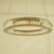 Kristall-Kronleuchter, Ring, Gold, moderne Glamour-Pendelleuchte für das Wohnzimmer, verstellbar ECLIPSE S 60cm 