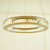 Krištolo sietynas, žiedas, auksinis, modernus glamūrinis pakabinamas šviestuvas svetainei, reguliuojamas ECLIPSE S 60cm 