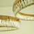 BELLINI M krištolo sietynas 80 cm auksinis, dizaineris, išskirtinis modernaus stiliaus, žiedas, pakabinamas šviestuvas 