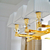 Elegantiškas stilingas šviestuvas liustra glamour pakabinamas šviestuvas 8 rankenų ELEGANZA L GOLD OUTLET 