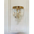 Sieninis šviestuvas iš krištolo, aukso, glamoro, sieninis šviestuvas DIAMOND 