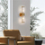 Krištolinis, auksinis, žavingas, pailgas sieninis šviestuvas, RONALD dizainerio sieninis šviestuvas 