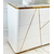 Glamor chest of drawers varnished, modern, designer, white and gold AVENUE 120cm OUTLET 