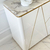 Modern glamor TV cabinet, high gloss, white gold, for TV AVENUE OUTLET 