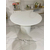 Stół glamour, do jadalni, art deco, drewniany, lakierowany, designerski, biały OVALE 110 cm 