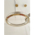 Krištolo sietynas, žiedas, auksinis, modernus glamūrinis pakabinamas šviestuvas svetainei, reguliuojamas ECLIPSE M 80 cm 