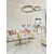 Crystal chandelier, ring, gold, modern glamor pendant lamp for the living room, adjustable ECLIPSE M 80 cm 