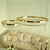 BELLINI M Kristall-Kronleuchter 80 cm Gold, Designer, exklusiv im modernen Stil, Ring, Hängelampe 