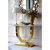 Glamour-Konsole im modernen Stil mit weißer Marmorplatte, ART DECO Gold OUTLET 