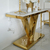 Gold console, modern, white marble top, glamour, LV COLLECTION 