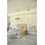 Upholstered glamor bed, modern, with a gold slat, beige 180x200cm IMPERIAL 