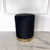 Luxurious pouf, for the bedroom, dressing table, upholstered, glamorous black gold MINI pouffe 
