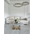 Moderni sofa svetainei, dizainerė, išskirtinė, glamūrinė, su aukso skersiniais MONACO [CLONE] 