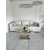 Moderni sofa svetainei, dizainerė, išskirtinė, glamūrinė, su aukso skersiniais MONACO [CLONE] 