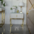 Modernus spalvingas naktinis staliukas, smėlio spalvos, auksinis, šoninis staliukas su stalčiumi AMORE OUTLET 