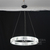 Żyrandol kryształowy ECLIPSE M 80 cm ring, srebrny, lampa wisząca glamour nowoczesna do salonu, regulowana 