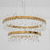 Crystal chandelier, glamor, gold, designer, exclusive in a modern style, round two-story pendant lamp BULGARI XL 