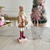 Nutcracker pink decoration with a star 22 cm 