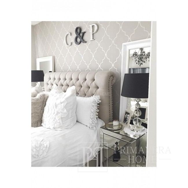 Antoinette Upholstered bed gray, white, different sizes